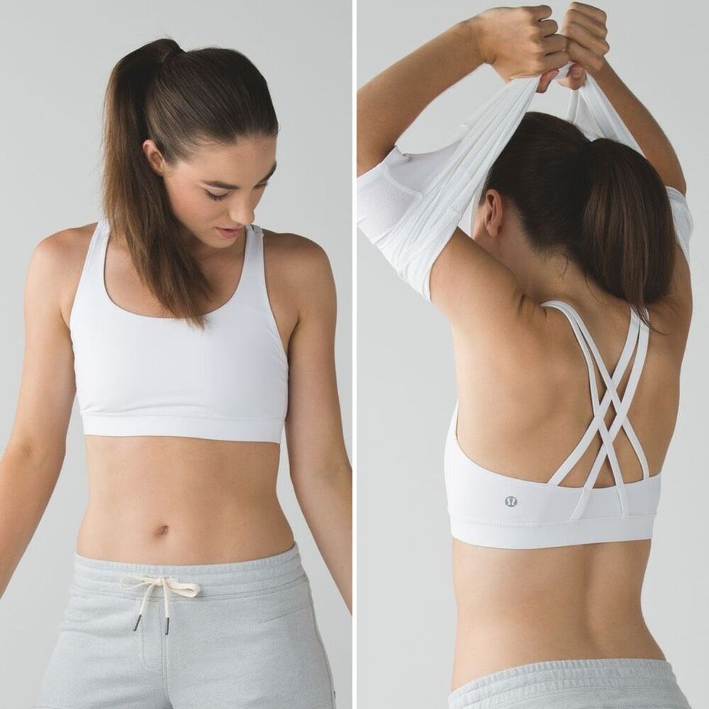 lululemon athletica White Strappy Back Sports Bra